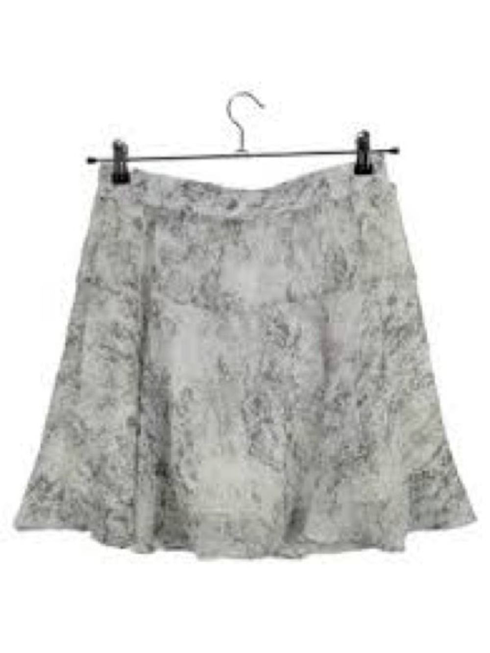 Banana Republic Gray Patterned Skater Skirt